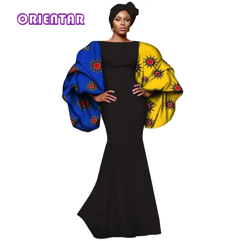 In Stock 6XL Size African Dresses for Women Fancy Big Sleeves Maxi Dresses for Wedding Evening Party WY2827-XH-6XL