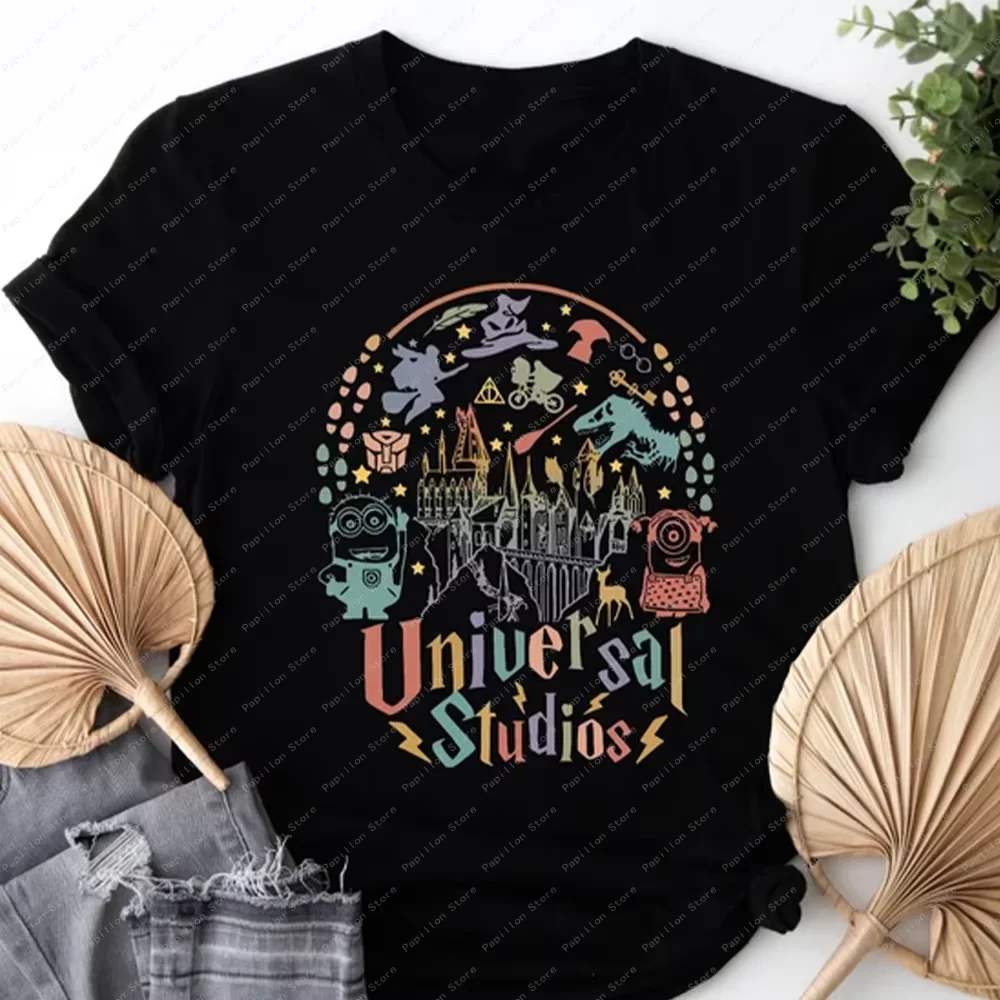 ディズニー ユニバーサル スタジオ ガールズ ミニオンズ トップ コットン ファミリー バケーション Tシャツ ティー パーティー ギフト 旅行 プラスサイズ オーバーサイズ Tシャツ 2025