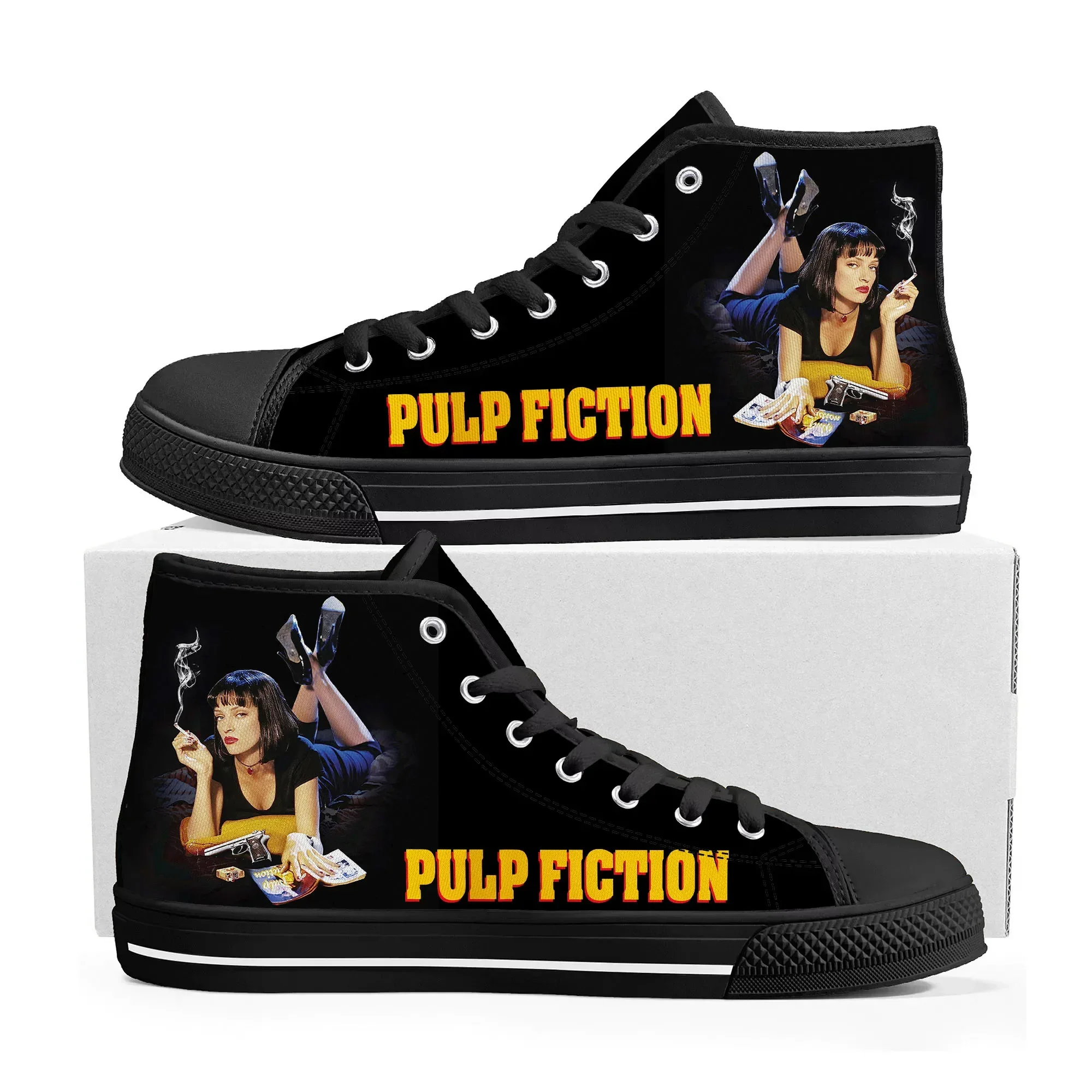 

Pulp Fiction Movie High Top High Quality Sneakers Mens Womens Teenager Canvas Sneaker Casual Custom Made Shoes Customize Shoe