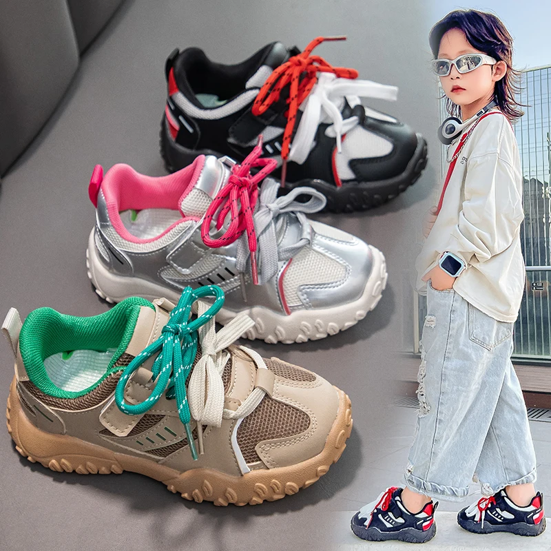 

Boys' And Girls' Running Shoes Ultra Lightweight Soft Bottom Breathable Mesh Summer New Style Children's Sports Shoes tenis