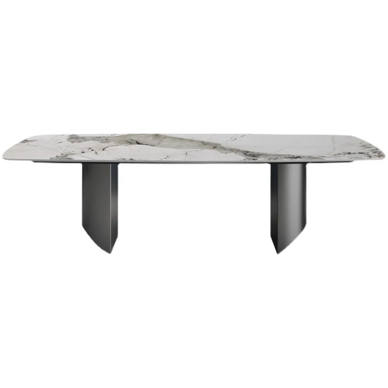 

Italian style, rock slab, dining table and chairs, suitable, size apartment, household, rectangular, modern, simple