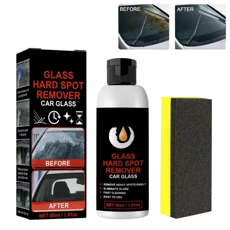 

Car Glass Oil Film Remover Polishing Coating Paste Set with Cleaning Sponge Windshield Rainproof Anti-fog Maintenance Agent