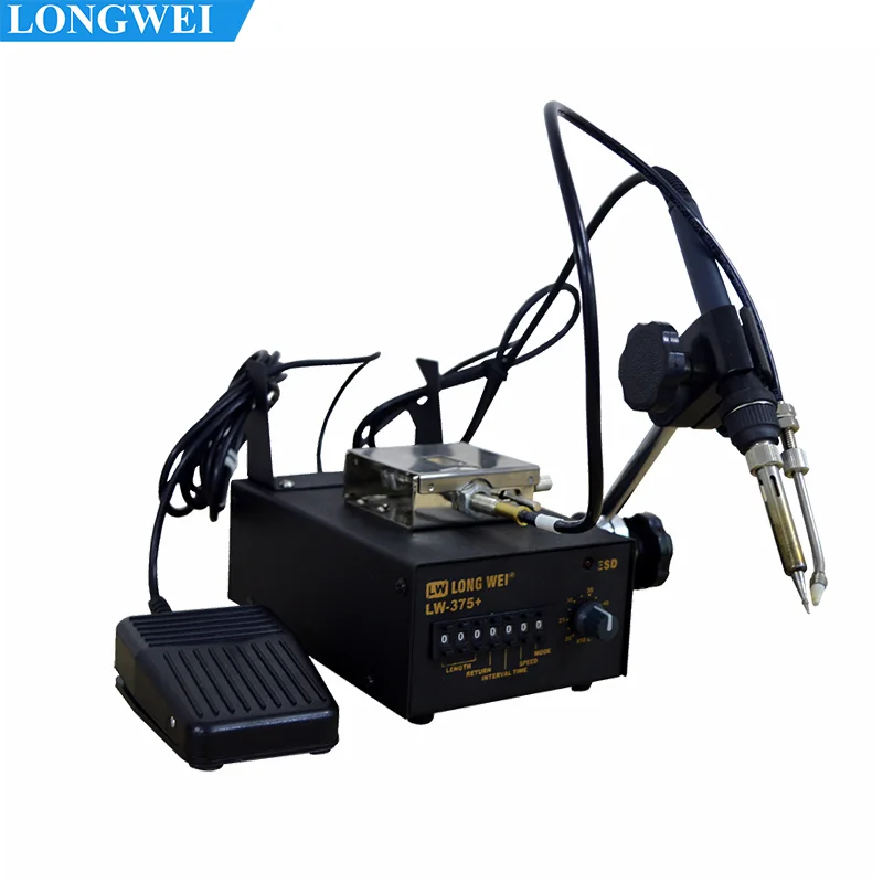 Longwei LW-375+ 60W/75W Automatic Stable Tin Output Welding Table Adjustable Intelligent Machine Electric Soldering Iron Station