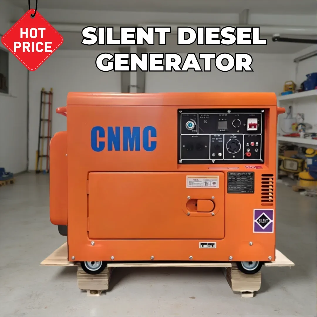 CNMC 3KW 5KW 7KW 8KW 10KW Silent Diesel Generators 50HZ 60HZ generator diesel with Wheel ATS generators for home electricity