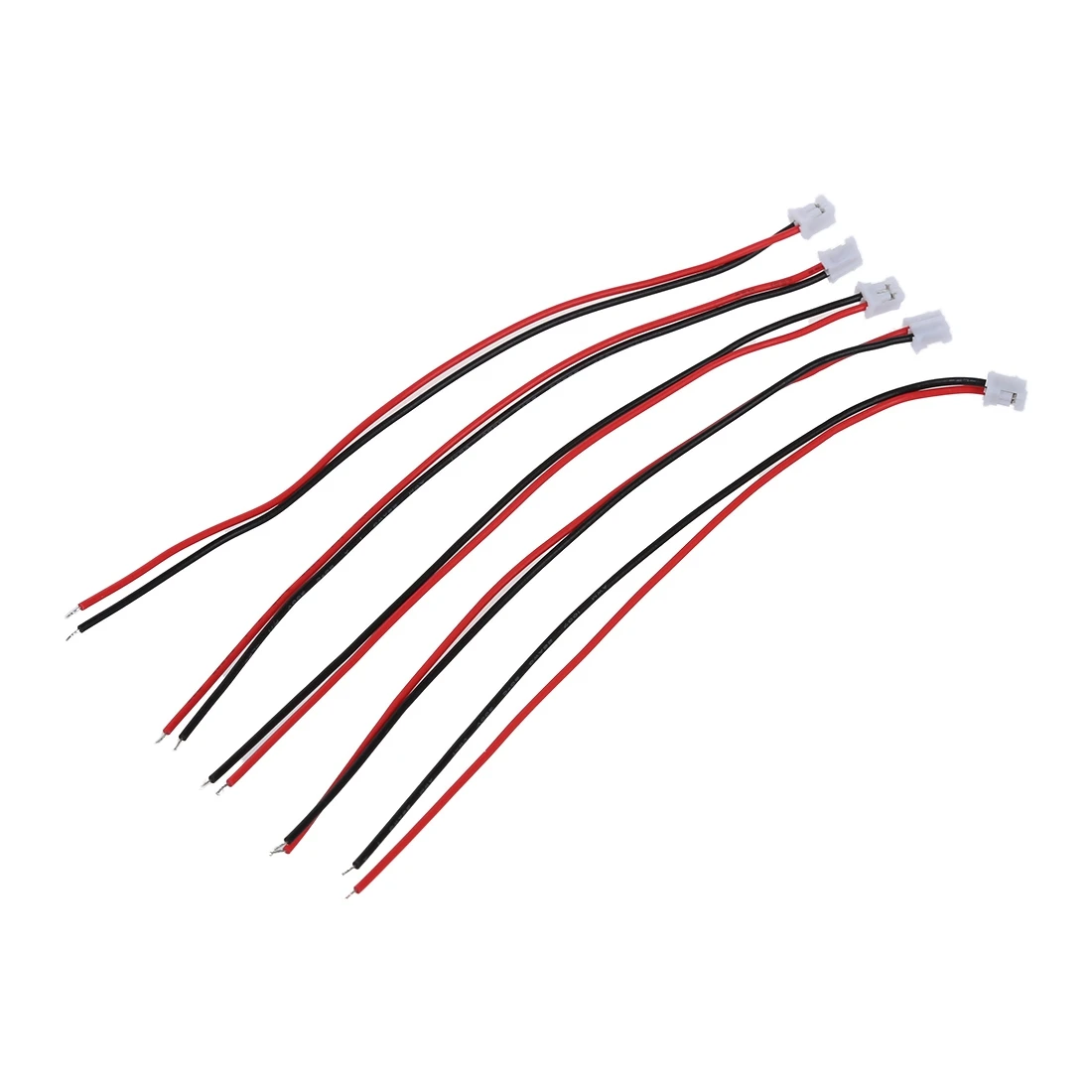 CCTV CCD Camera LED Board Single Head 2 Pin Connector Power Cable 5Pcs