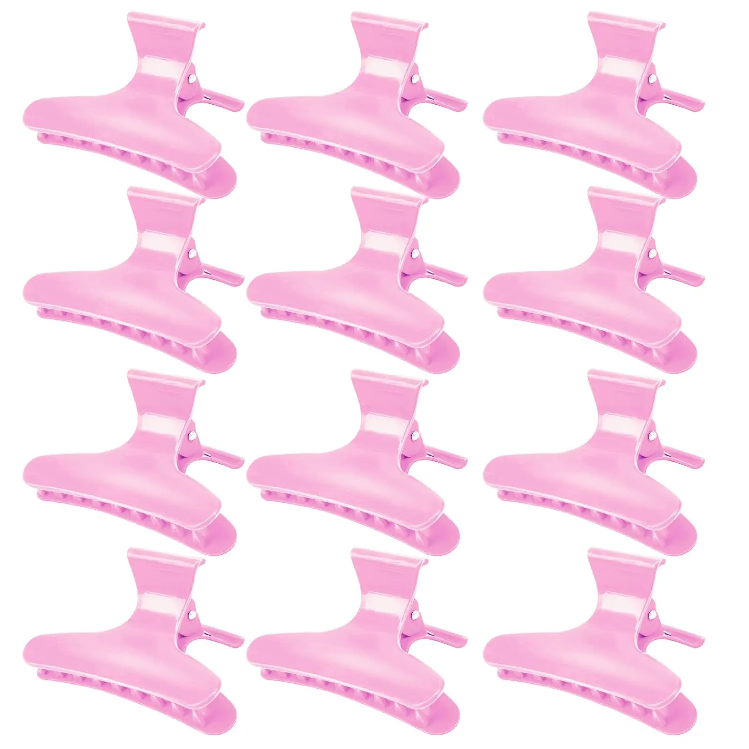 12PCS Haar Zubehör Haar Clips Partition Greifen Clip Bunte Schmetterling Clip Lange Mund Clip Haar Platte Haar Flechten Werkzeuge – Detail 3