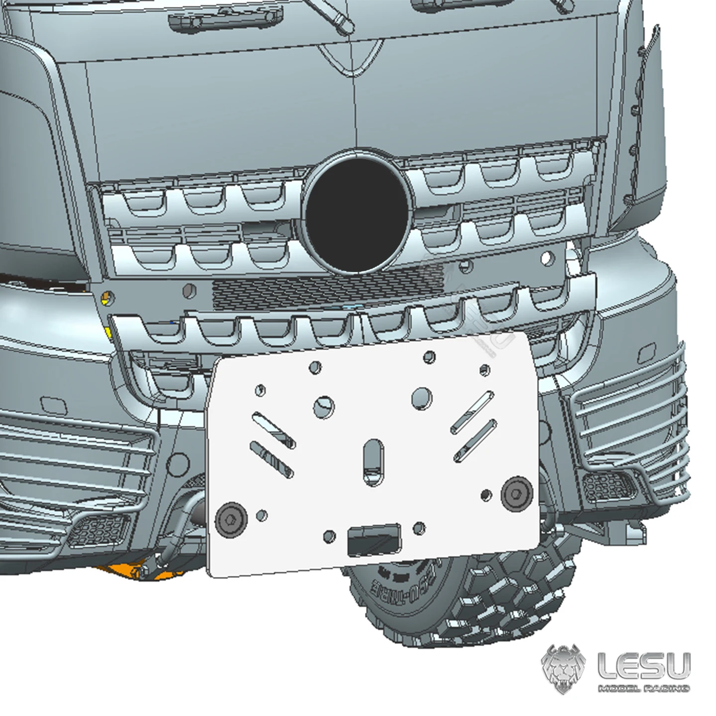 

LESU Metal Front Bumper Coupler for 1/14 DIY TAMIYA BZ 3363 RC Tractor Truck Radio Controlled Lorry Car Dumper 3348 Model