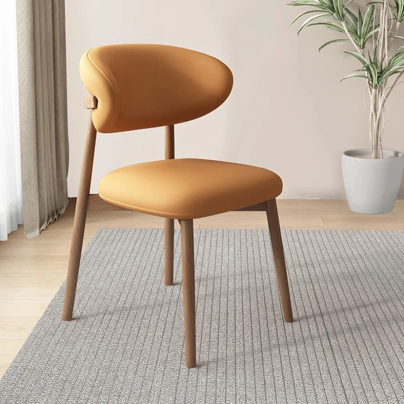 

Modern Nordic Dining Chair Living Room Orange Italian Design Dining Chair Kitchen Restaurant Silla Comedor Home Furniture