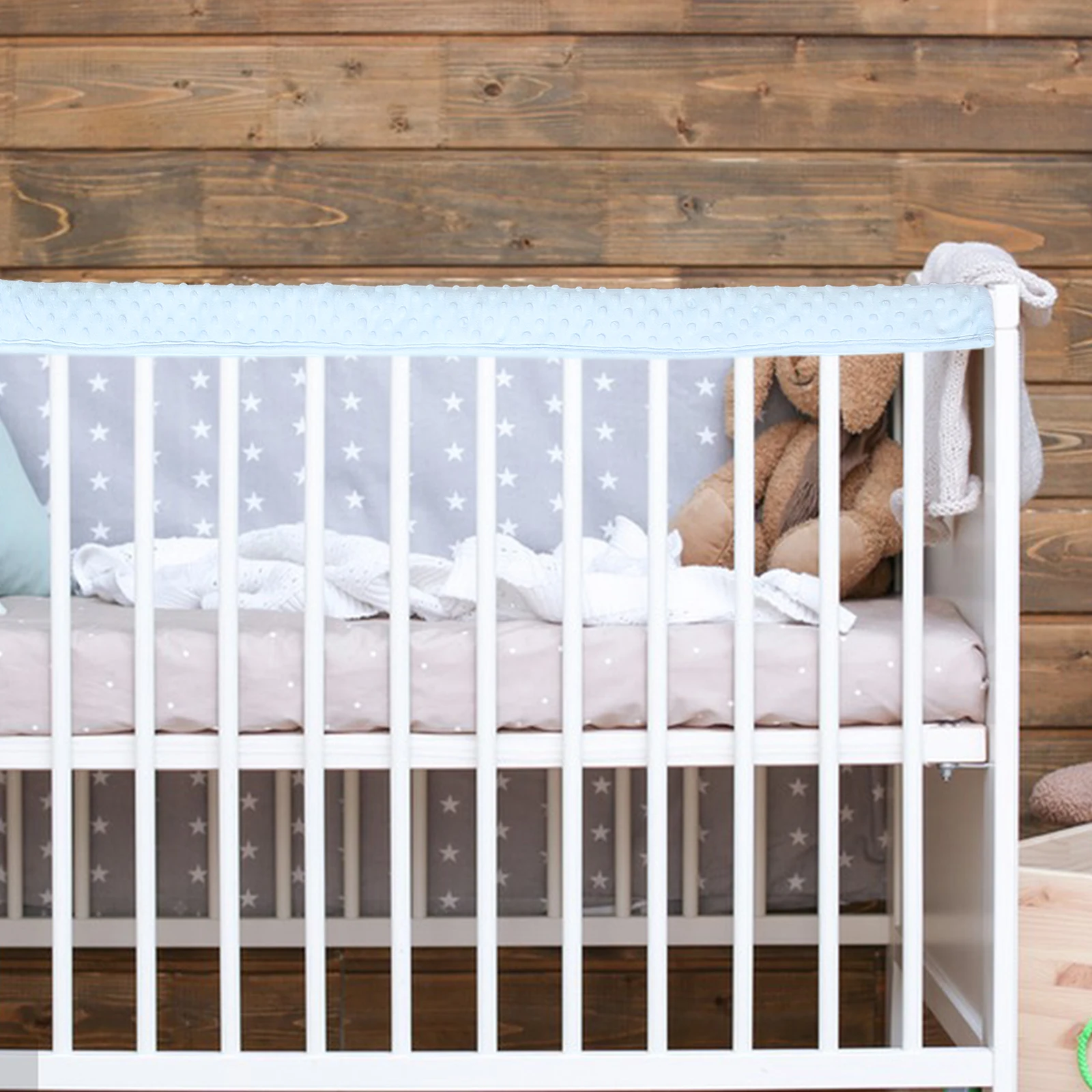 

1 Set Crib covers Cotton Anti-Collision Baby Bed Protector Soft Playpen Sleeve Breathable Bed Strap