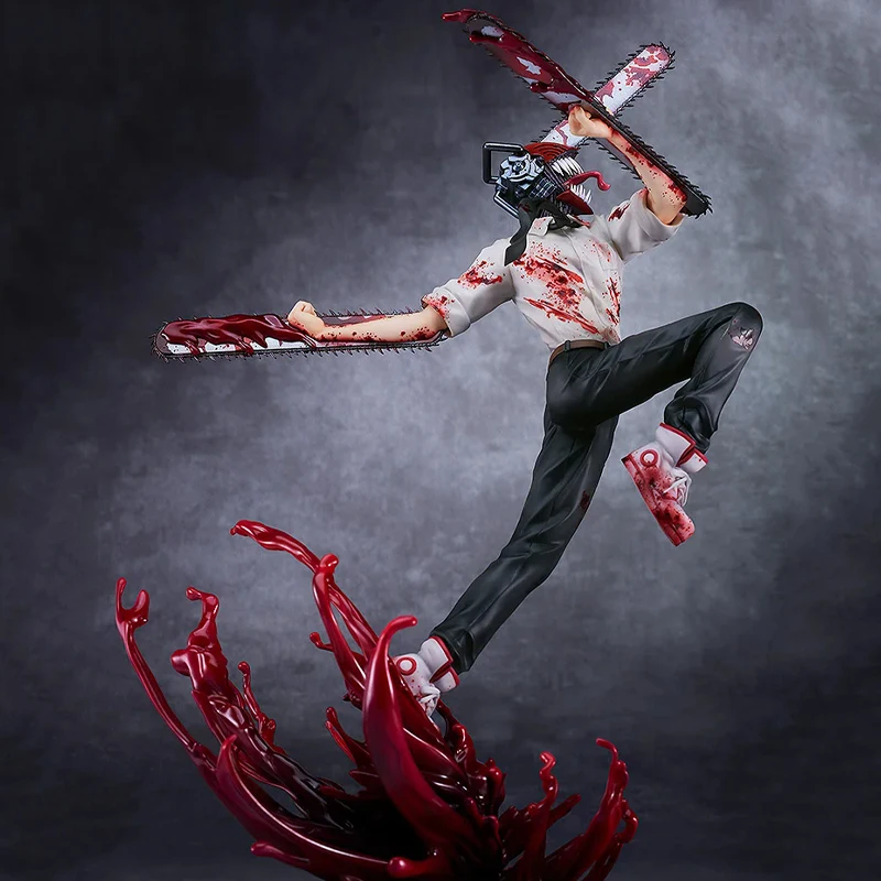 الأصلي ابتسامة جيدة Denji بالمنشار رجل حقيقي أنيمي الشكل بولي كلوريد الفينيل 1/7 30 سنتيمتر تحصيل نموذج دمية حلية تمثال اللعب هدية