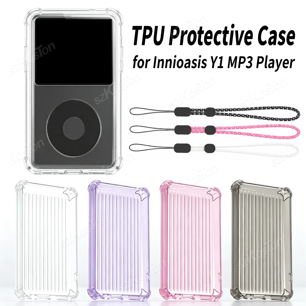 Transparent Protection Shell Cover for Innioasis Y1 MP3 Player TPU Clear Protective Case Anti-Scratch Shockproof for Y1 MP3