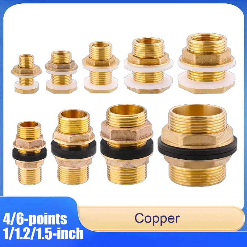 

1Pcs Brass Male And Female Threaded Connector 4/6mm1/1.2/1. Inch External Threaded Connector Connection Adapter Outdoor Watering