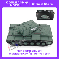 Coolbank henglong 3878-1 1:16 Scale 2.4ghz RC Main Battle Russian KV-1'E Remote Control Army Tank Model Toys For Boys Adults 14+