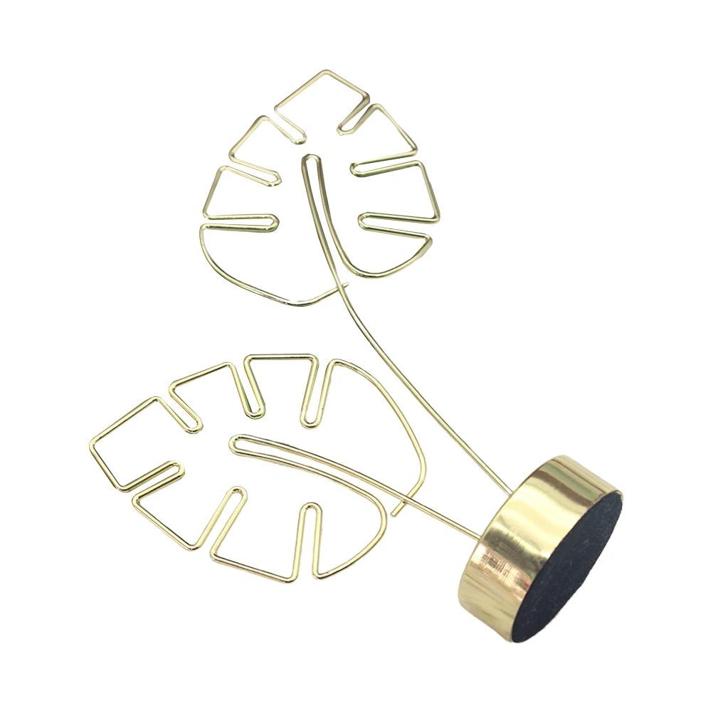 

Business Card Holder Photo Clip Desk Memo Clamp Note Frame Golden Leaf Design Storage Cards Photos Home Office Wedding Party