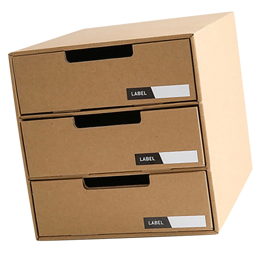 

Japanese Style Document Organizer Box Desk Drawers Storage Paper File Holder Office Schoolroom Bedroom Folder Case