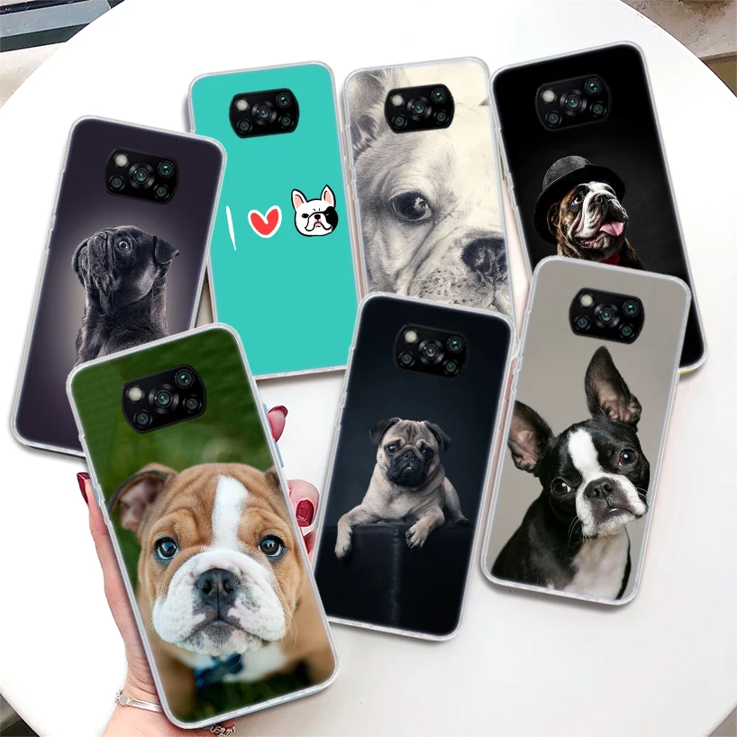 french Bulldog dog animals Phone Case For Xiaomi Mi 11 Lite 12X 11i 12T 11T 10T 9T Pro 13 12 10 9 8 Ultra 5G Soft Cover Coque Fu