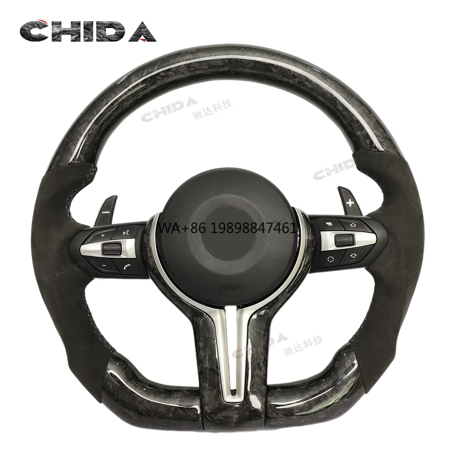 

Custom Alcantara Suede Forged Carbon Steering Wheel for BMWs E70 E71 E84 E87 E90 E93