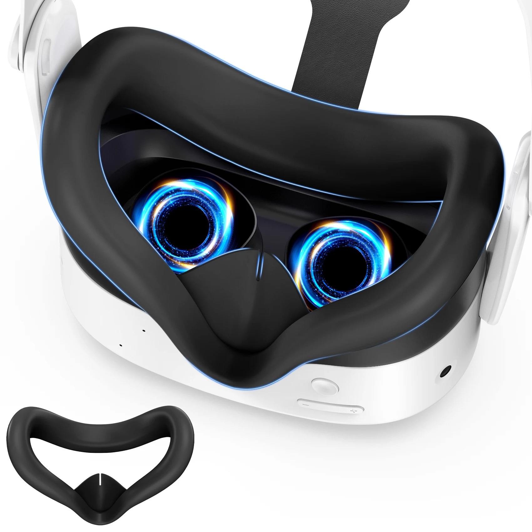 Für Meta Quest 2/Oculus Quest 3/Quest 3S Fall Ersatz Gesicht Pad Silikon Augen Abdeckung Anti-schweiß Abdeckung VR Gläser Zubehör – Detail 4