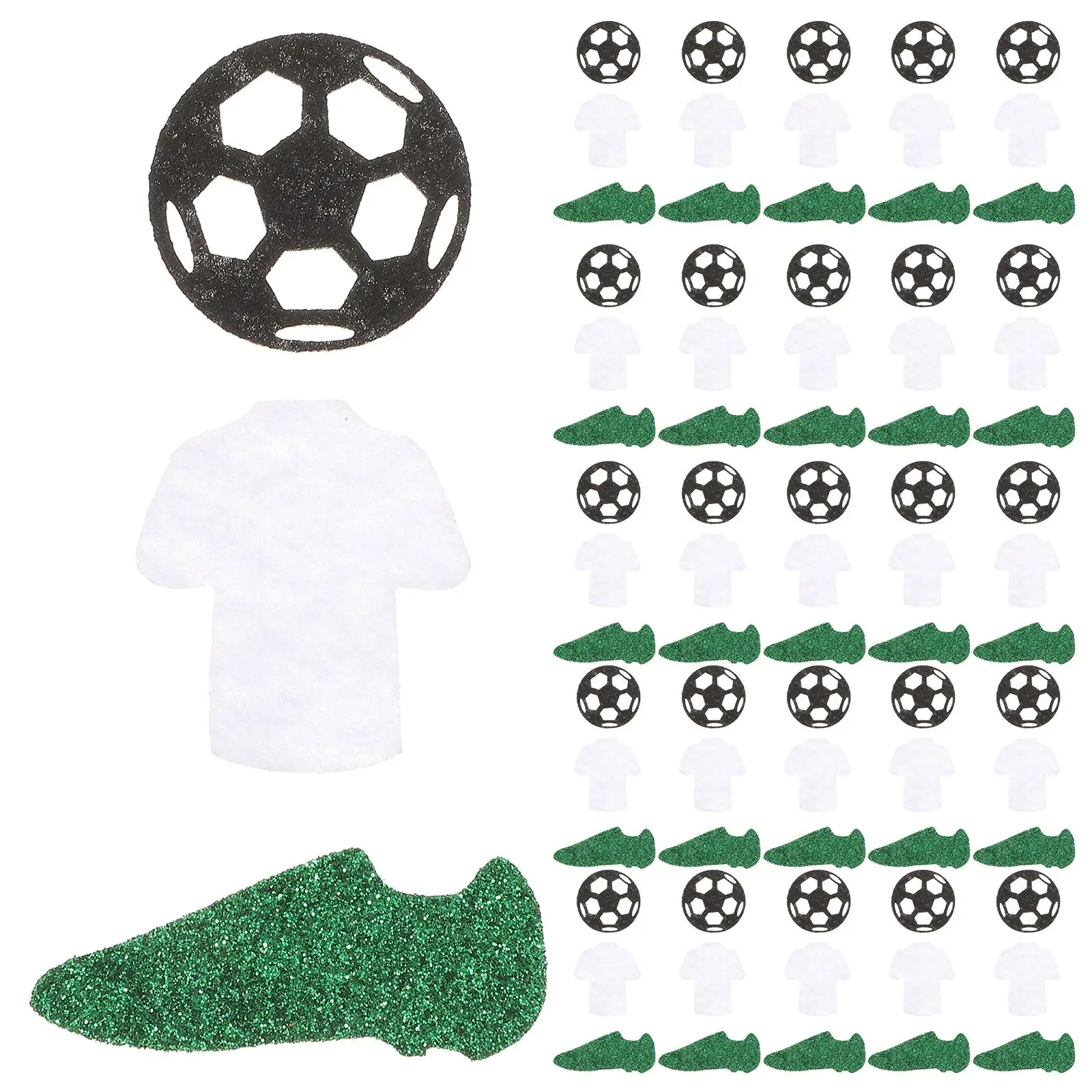 50 Pcs Football Party Decorations Ornament Supplies Sequins Sports Shoes Glitter Apartment Must Haves