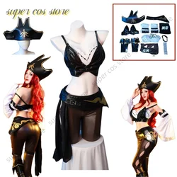 LOL Miss Fortune Cosplay Costume Game LOL The Bounty Hunter Miss Fortune Outfit Halloween Women Suit Champion Skin customized