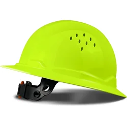 Full Birm Hard Hat for Engineer ABS Safety Helmet, Sunshade ANSI Z89.1 HDPE Vented Work Caps, Industrial & Construction, New