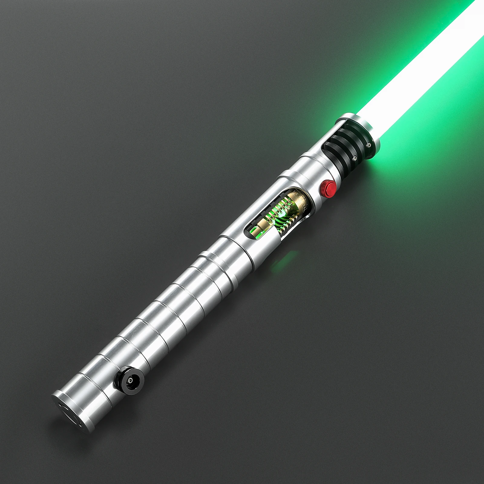 DamienSaber Quin Lan Crystal Lightsaber Force Heavy Dueling Lightsaber Metal Hilt Sensitive Smooth Swing Infinite Color Changing