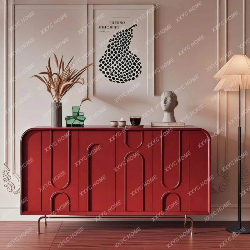 

minimalist lacquered sideboard, living room wall storage