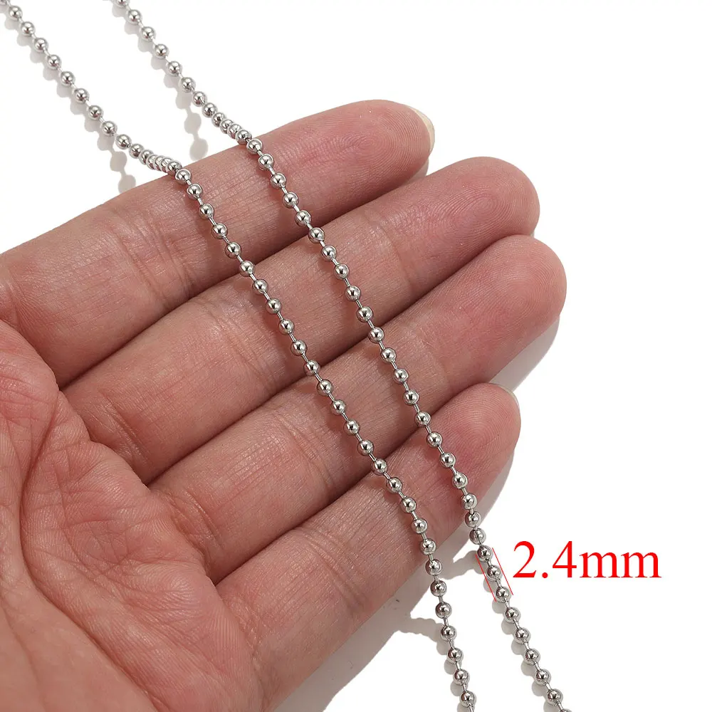 2 Meter Lippen Perlen Kette Edelstahl Kabel Ketten für Schmuckherstellung DIY Halskette Armband Zubehör Goldkette Erkenntnisse