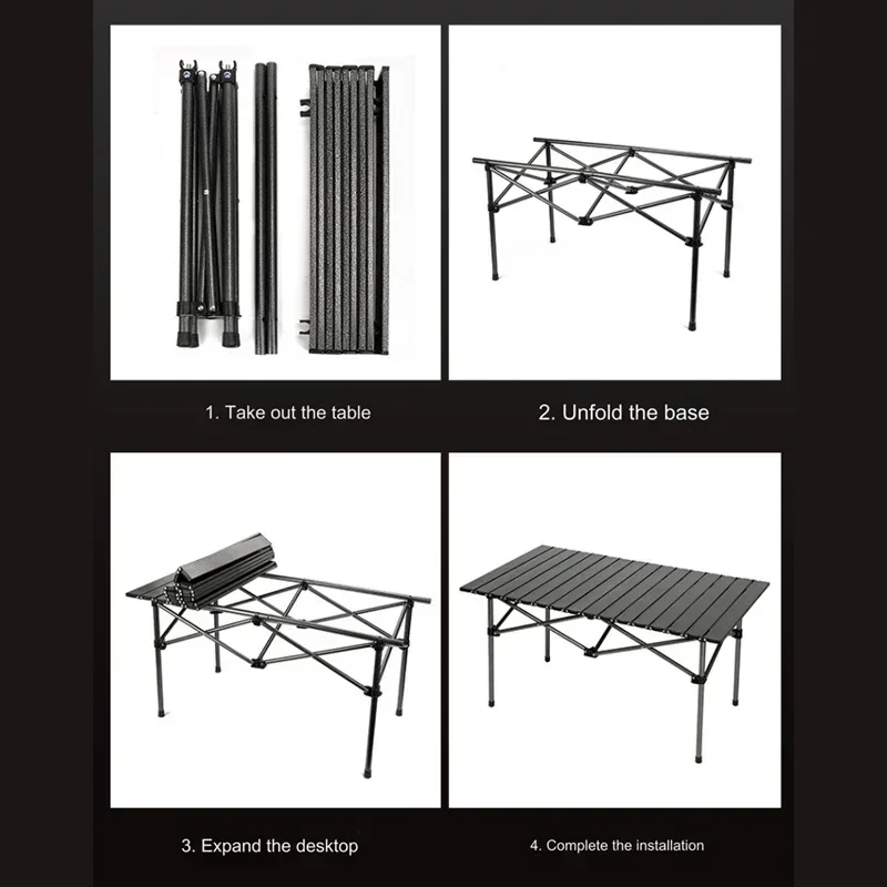 Portable Folding Camping Table And Chair Set Folding Card Table And Chair Set Barbecue Camping Oversized Picnic Table And Chair