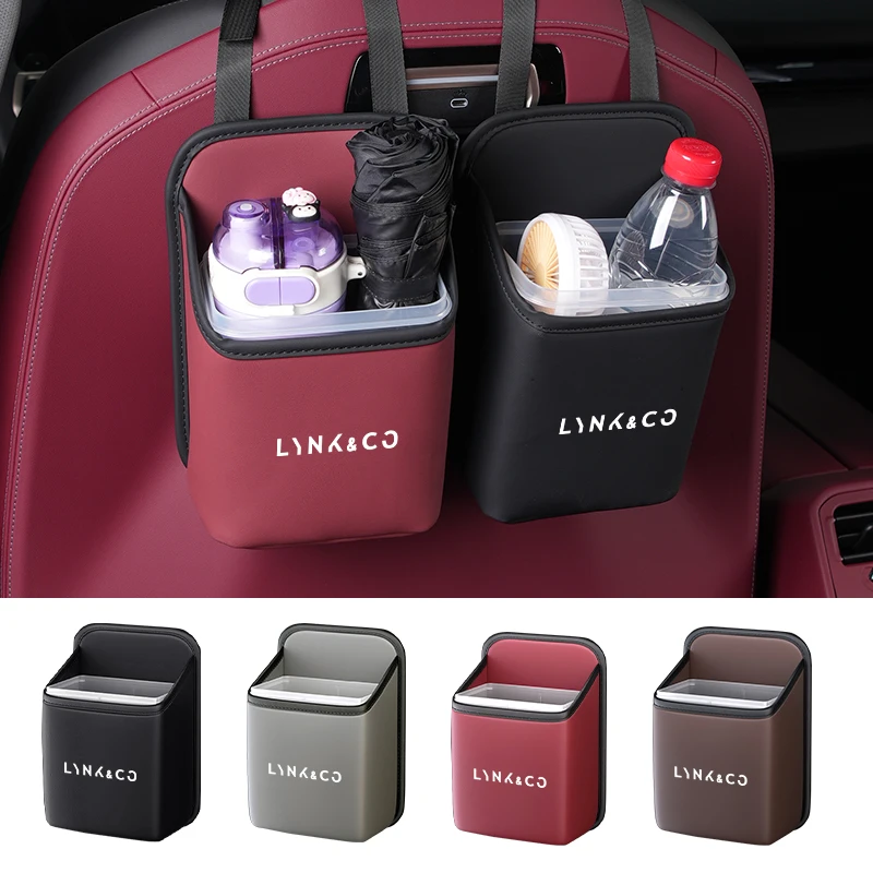 Car Seatback Single Opening Storage Bag Cup Organiser For LYNK&CO 01 02 03+ 05 06 09 PHEV 09 MHEV