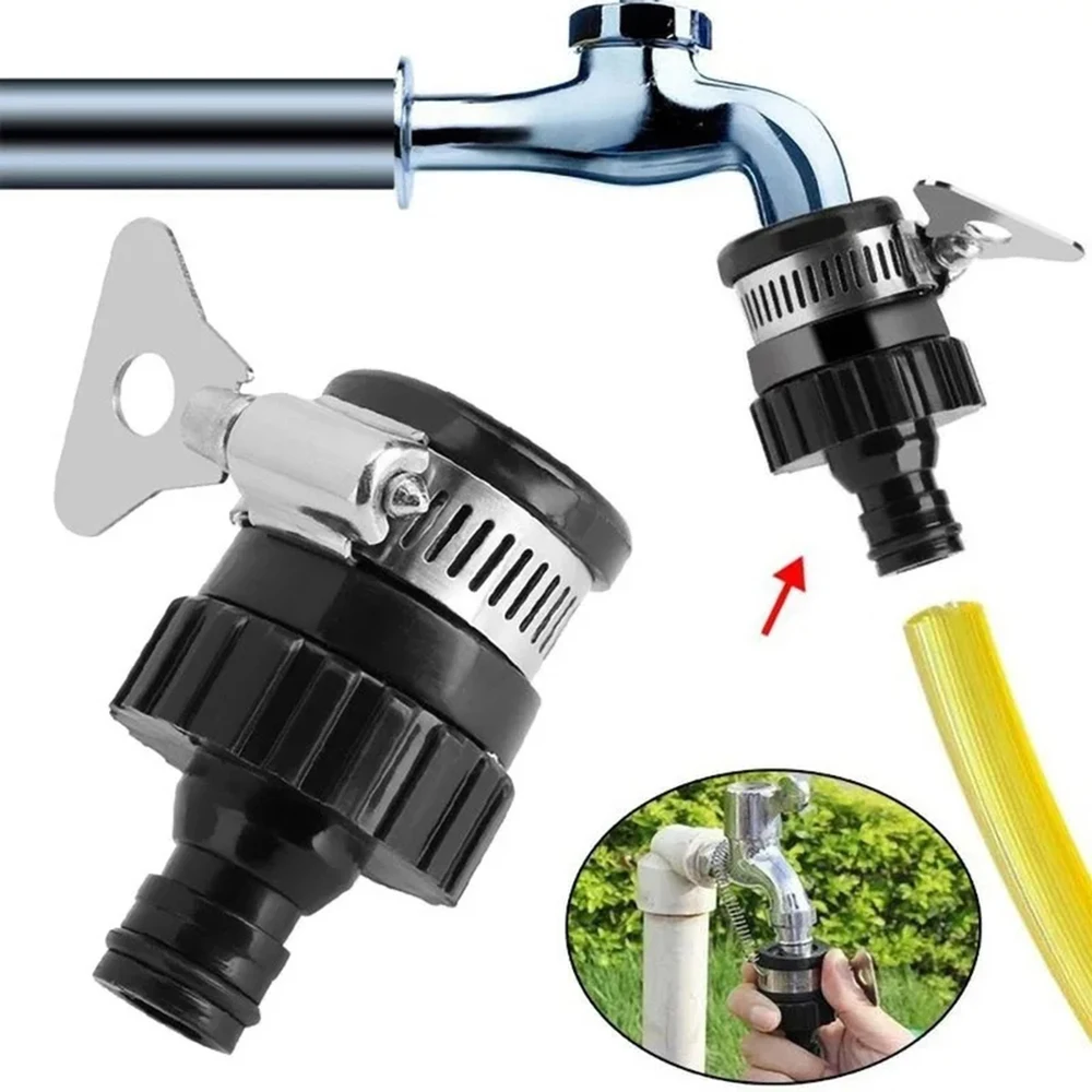 

2Pcs Universal Water Faucet Adapter Plastic Hose Fitting Quick Connector Fitting Tap for Car Washing Garden Irrigation