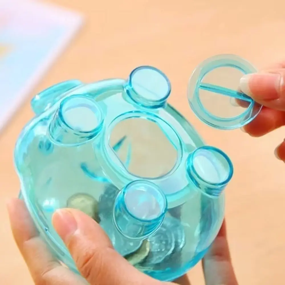 Fashion Pig Shape Piggy Bank Transparent Reusable Storage Bottl Coin Tray Storage Case for Helps The Habit of Saving