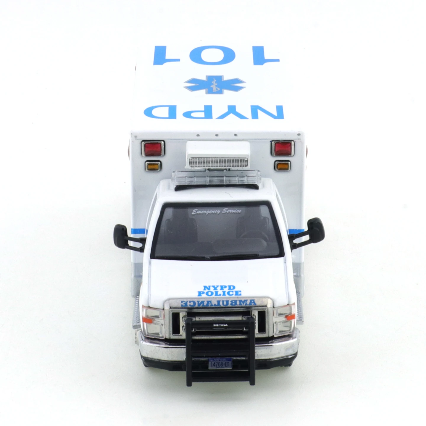 596 1:64 Ford NYPD Krankenwagen-Modell Simulation 2013 Explorer Automodell Sammlerstück Ausstellungsstück – Detail 3