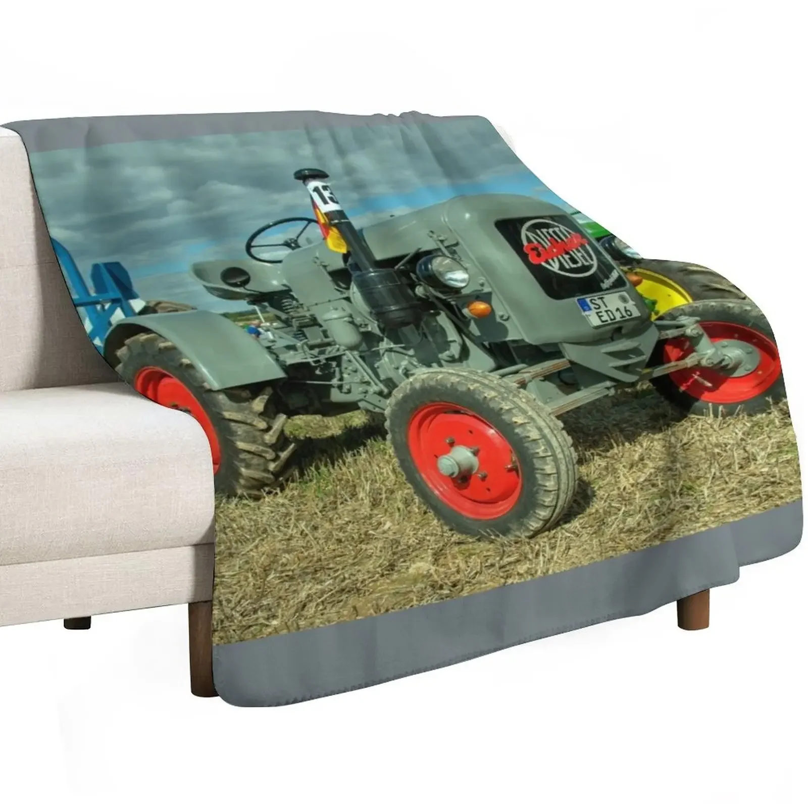 Eicher Diesel Tractor Throw Blanket wednesday Summer Stuffeds For Baby Beach Blankets