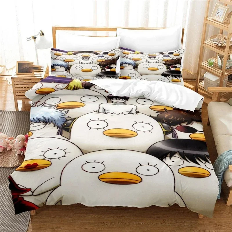 3D Printed Anime Gintama Gintoki Sakata Bedding Set Duvet Cover Double Twin Full Queen King Adults Kids Bedclothes Quilt Cover