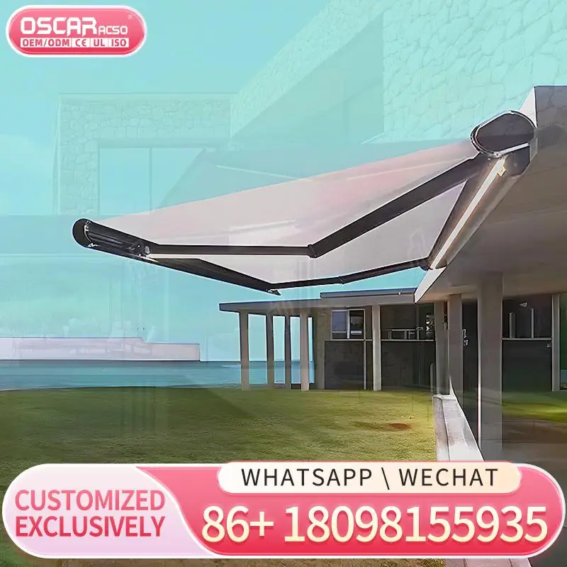 

Wholesale Factory Price Customized Aluminum Motorized Retractable Outdoor Folding Sunshade Shelter for Patio Garden Balcony Retr