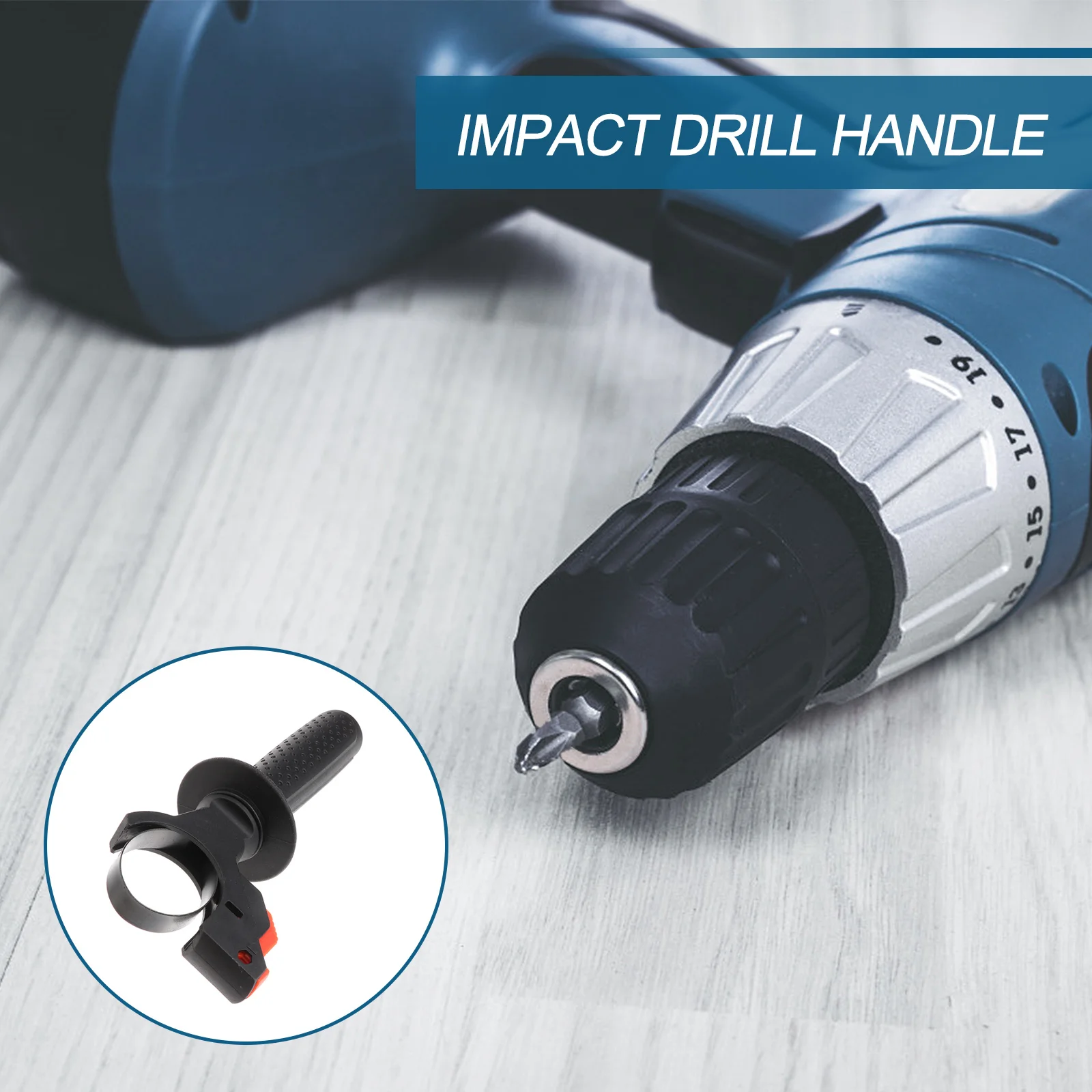 

2Pcs Electric Hammer Handle Adjustable Front Auxiliary Replacement Impact Drill Handle Comfortable Ergonomic Plastic Grip