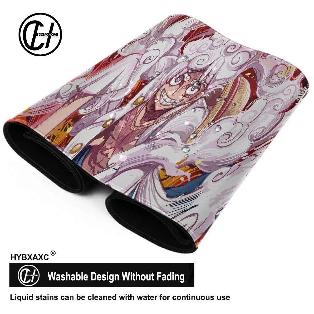 Luffys-Gear5 Desk Mat Large Mousepad Anime Mouse Pad O-One-PieceS Pc Accessories Gamer Keyboard Xxl Gaming Extended Mats