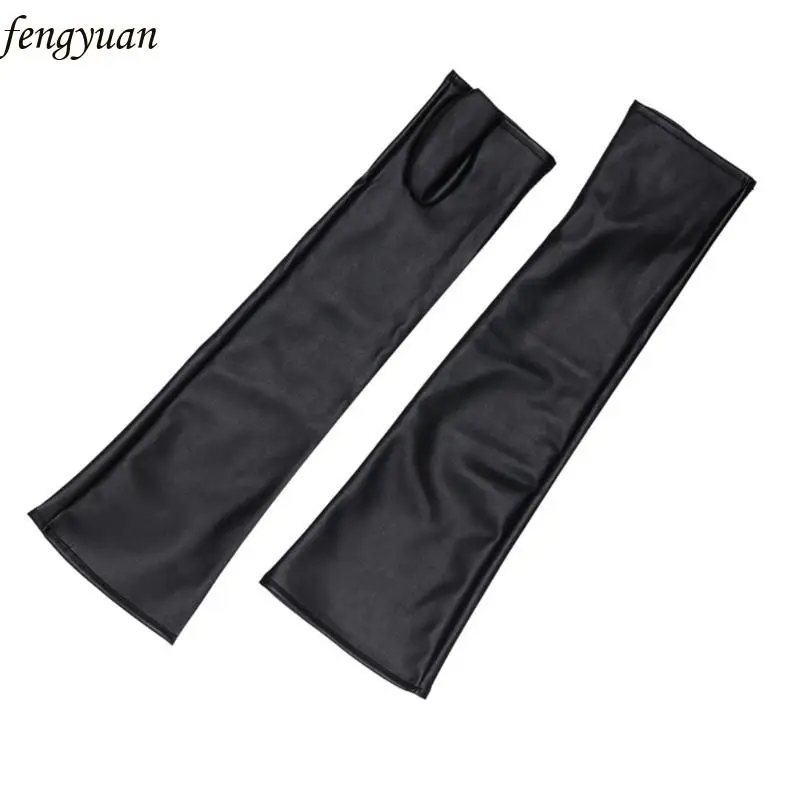 

B2QE Dark Long Gloves Stretchy Gloves for Concert Costume Christmas Wear