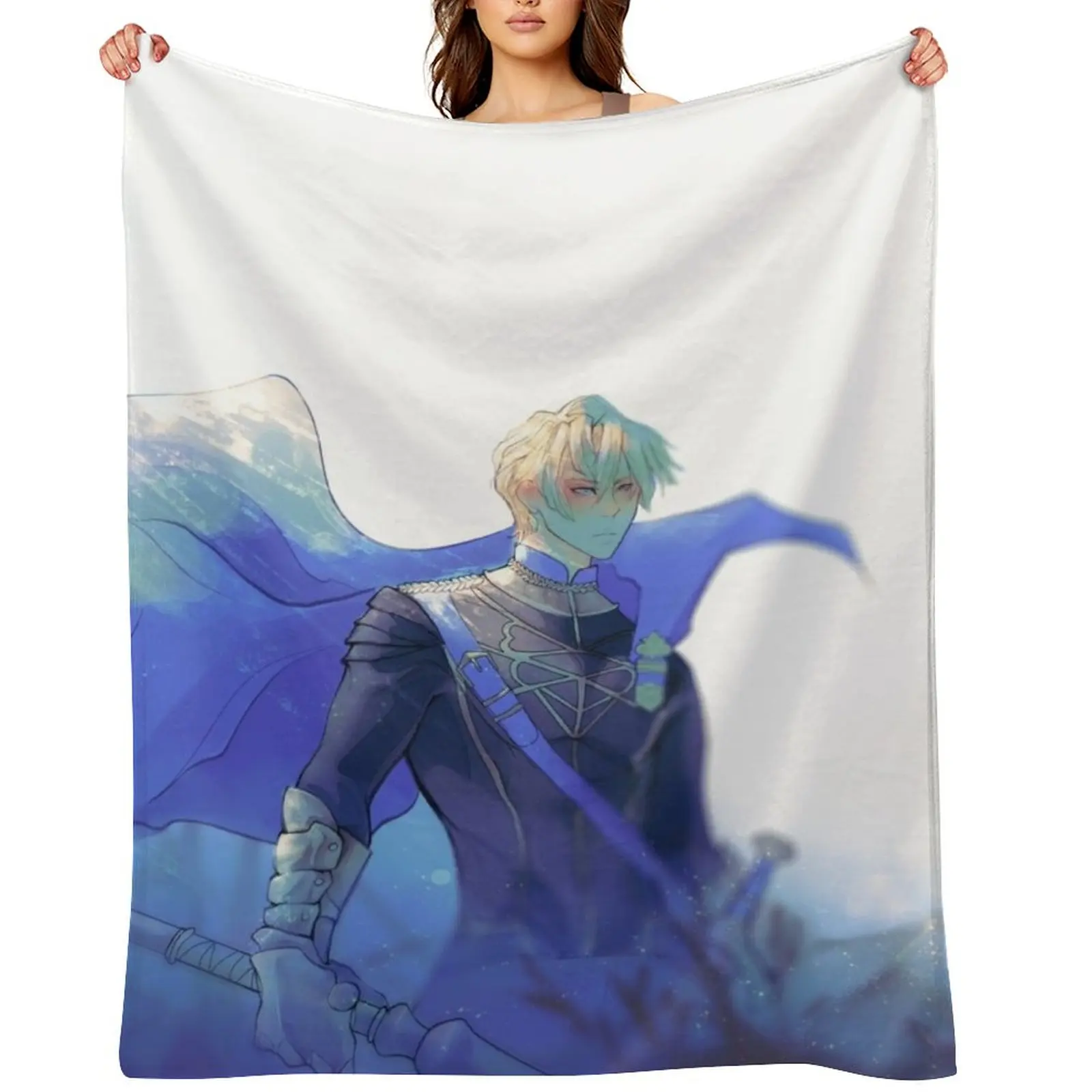 

Dimitri - Fire emblem Throw Blanket Shaggy Hairy Decorative Beds warm for winter Blankets