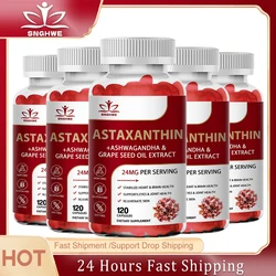 Astaxanthin capsules, 24mg, promote cardiovascular and blood metabolism, eliminate diarrhea, arthritis, and pain