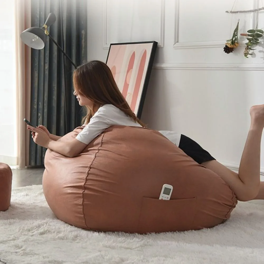 Waterproof Lazy Sofa Bean Bag Stain-resistant Wear-resistant Bean Bag Chair Sofa Cover Scratch Resistant Breathable