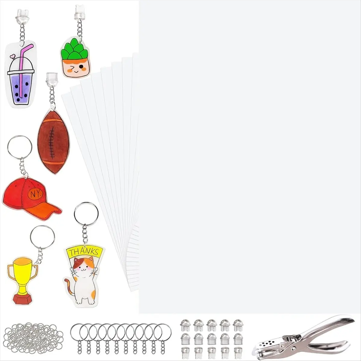 Budget-Friendly-142PCS Shrink Plastic Sheets Kit - 16PCS 7.9