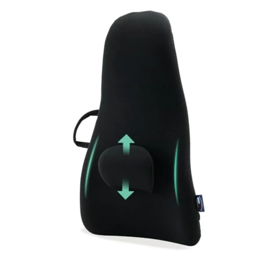 

ObusForme Highback Backrest Support - Extra Tall Padded Seat Cushion and Lumbar Support Pillow Portable Posture Support with So