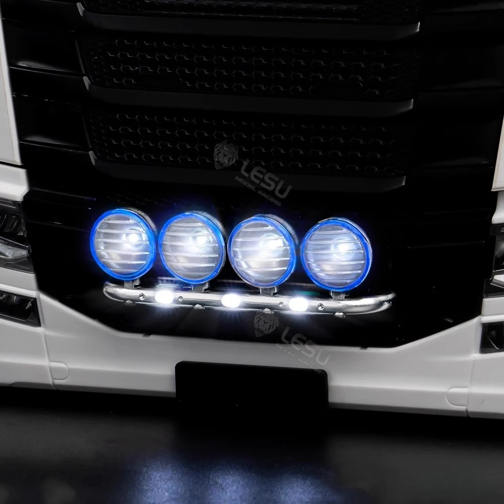 Lesu Front Led Lamp Spotlight for Tamiya Tractor SCANIAA R620 R470 770S 56368/56371 RC Truck 1/14 scale