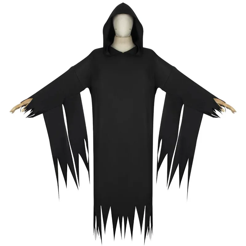 فستان تنكر للهالوين للبالغين من الرجال والنساء شيطان الصراخ أشباح الموت شيطان الملابس هوديي مع قناع