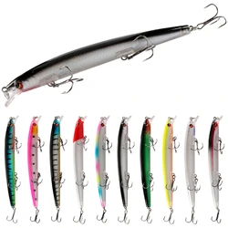 Minnow Fishing Lure Laser Floating Artificial Bait 3D Eyes 13.8cm 15.4g Fishing Wobblers Diving 0.3-1m Trout Pike Carp Fishing