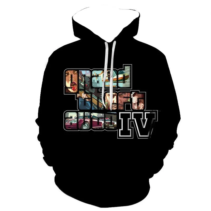 New 3D Print Grand Theft Auto Game Gta 4/5 Printed Hoodies Men Women Children Cool Hooded Sweatshirt Boy Girl Kids Pullover