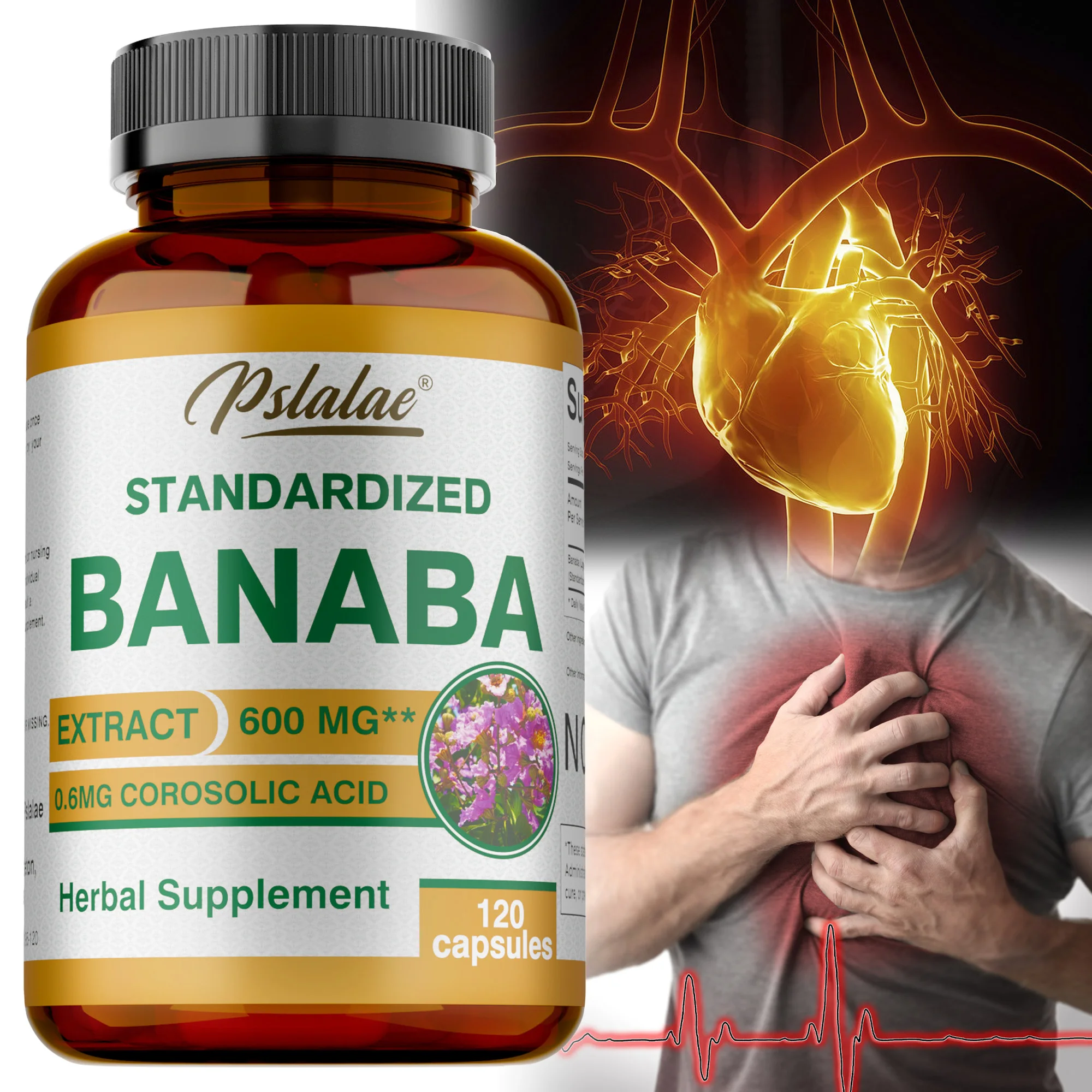 

Banaba Leaf Capsules - Weight Management, Metabolism, Maintain Normal Blood Sugar Levels, Support Overall Health