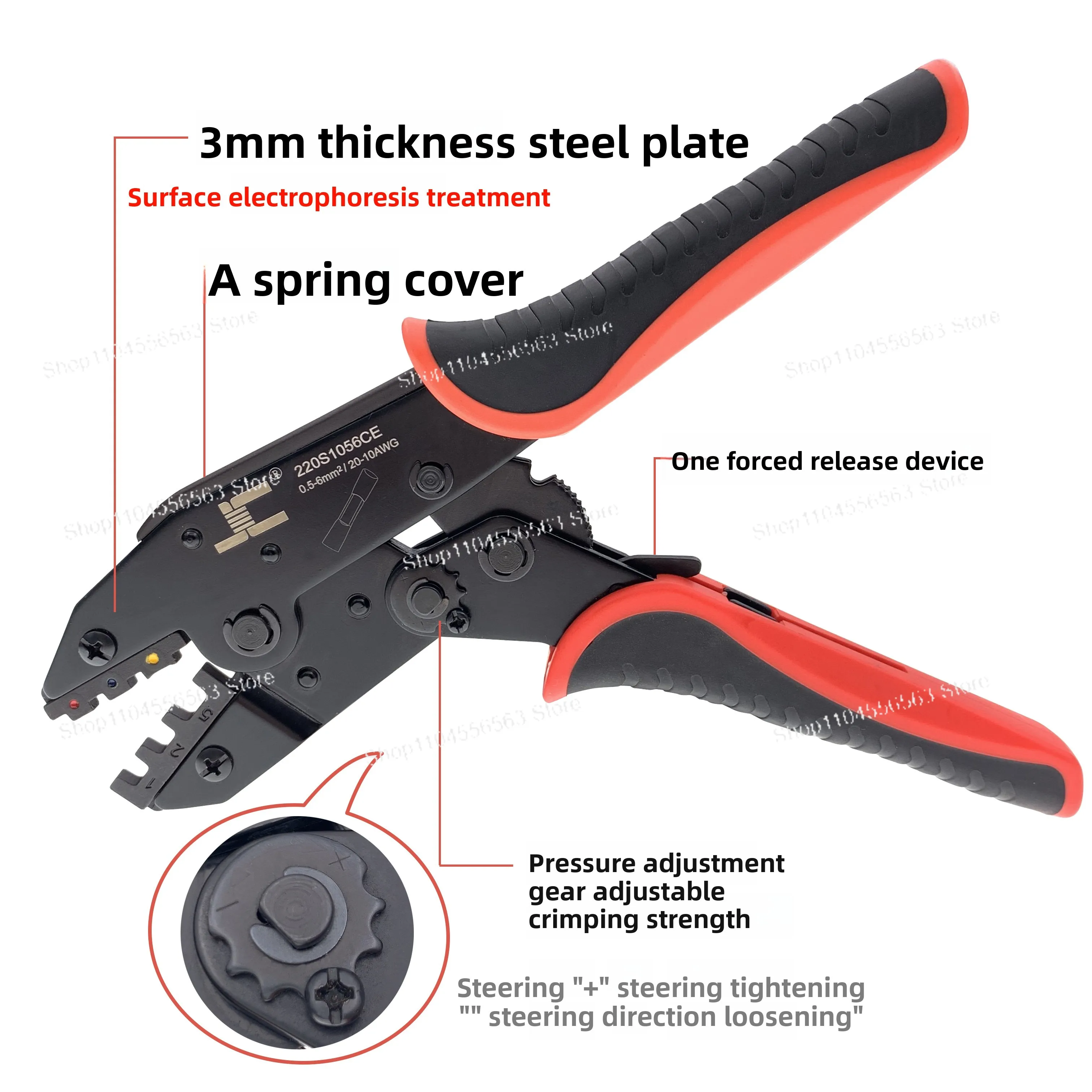 ​ ​ Zestaw narzędzi do zaciskania z wymiennymi szczękami - Wielofunkcyjny z wtyczką i wstępnie izolowaną rurką ​